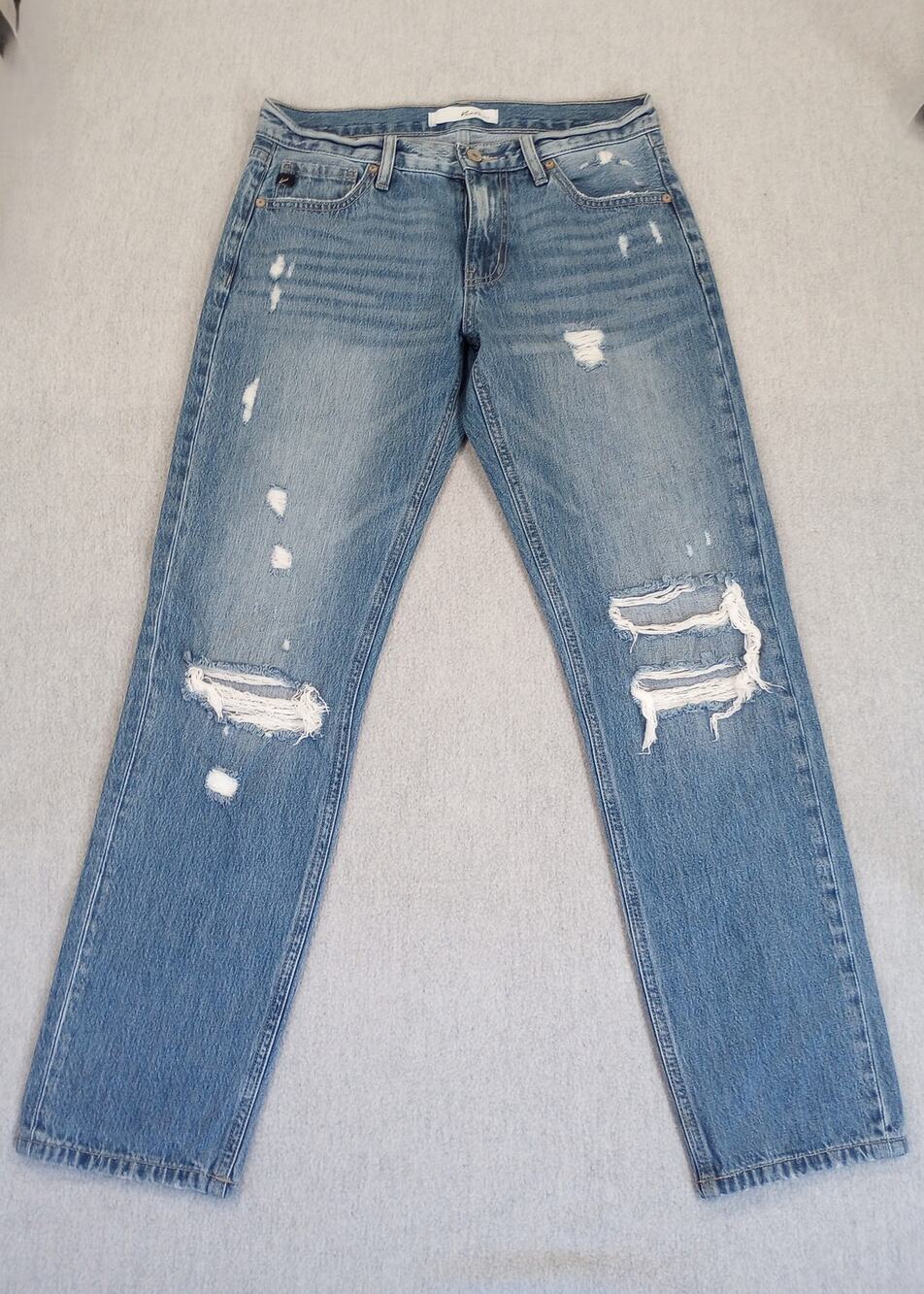 Kancan Distressed Blue Jeans Size 3/25 100% Cotton Excellent Condition